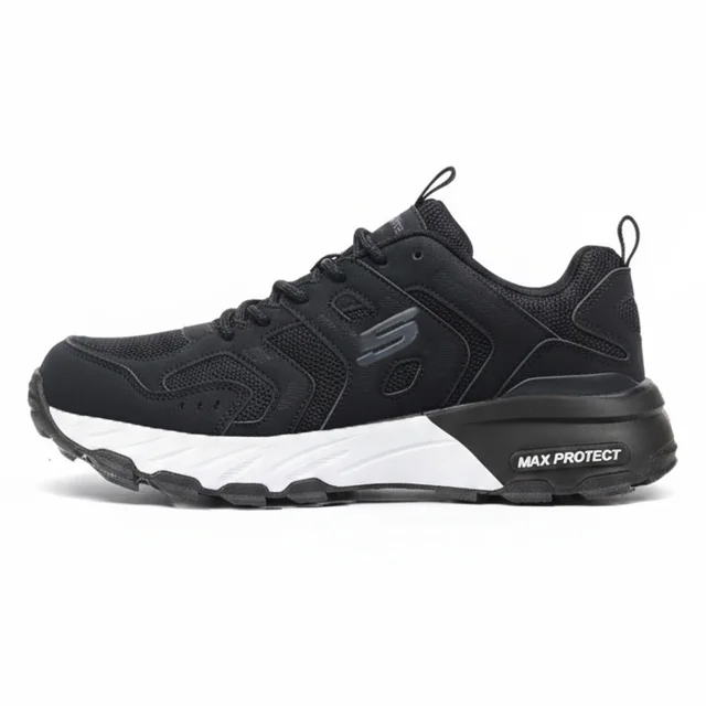 334bc9 کفش اسپرت مردانه Skechers Max Protect مشکی سفید مناسب کوهنوردی و طبیعتگردی| سایزبندی 41_44 - Image 1