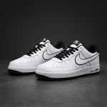 کتانی نایک ایر فورس 1 سفید مشکی | Nike Air Force 1 اسپرت زنانه و مردانه | سایز 37 تا 40 - Image 2