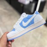 کفش کتانی نایک تراویس اسکات Nike Travis Scott مردانه آبی سفید | کفش اسپرت و روزمره | سایز ۴۱ تا ۴۴ - Image 4