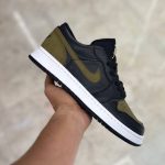 کفش کتانی نایک ایر جردن 1 Nike Air Jordan 1 زنانه قهوه‌ای مشکی | کفش اسپرت و روزمره | سایز ۳۷ تا ۴۰