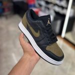 کفش کتانی نایک ایر جردن 1 Nike Air Jordan 1 زنانه قهوه‌ای مشکی | کفش اسپرت و روزمره | سایز ۳۷ تا ۴۰ - Image 4