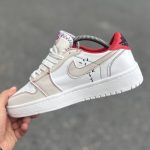 کفش کتانی نایک تراویس لو Nike Travis Scott Low Red Phantom زنانه سفید قرمز مشکی | کفش اسپرت و روزمره | سایز ۳۷ تا ۴۰ - Image 5