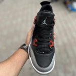 کفش کتانی نایک ایر جردن 4 Nike Air Jordan 4 مردانه مشکی قرمز | کفش اسپرت و روزمره | سایز ۴۱ تا ۴۴ - Image 2
